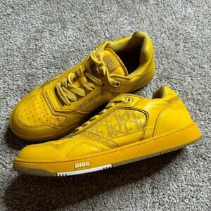 Christian Dior B27 Low Top World Tour Yellow Beige Oblique Sneaker